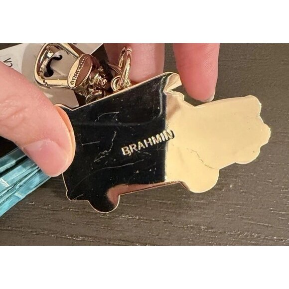 $125 Brahmin Melbourne Copa Car Tassel Bag Charm Key Fob Mermaid Green NWT! - Picture 10 of 11
